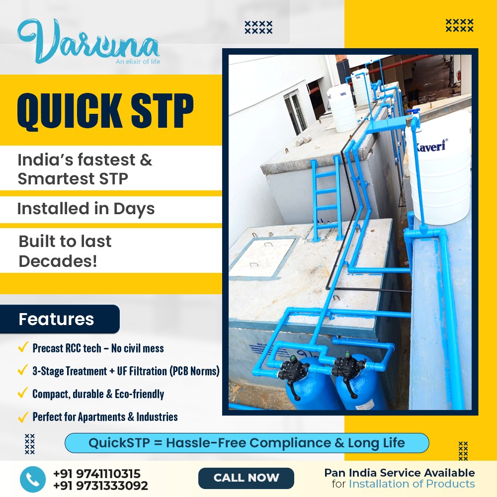 Varuna STP Projects | Sustainable Sewage & Effluent Treatment for Apartments and Industries