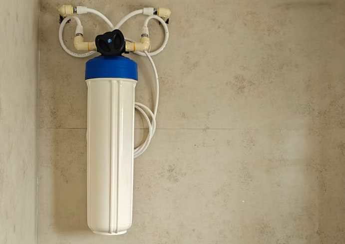 Bathroom Hard Water Softener Installation at Mountain Mist Apartment, Bengaluru
