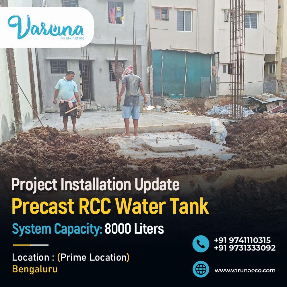 8 KL Precast RCC Water Tank Installation for Residential Property