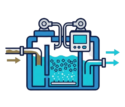 Automatic Packaged Effluent Treatment Plant with MBBR Technology